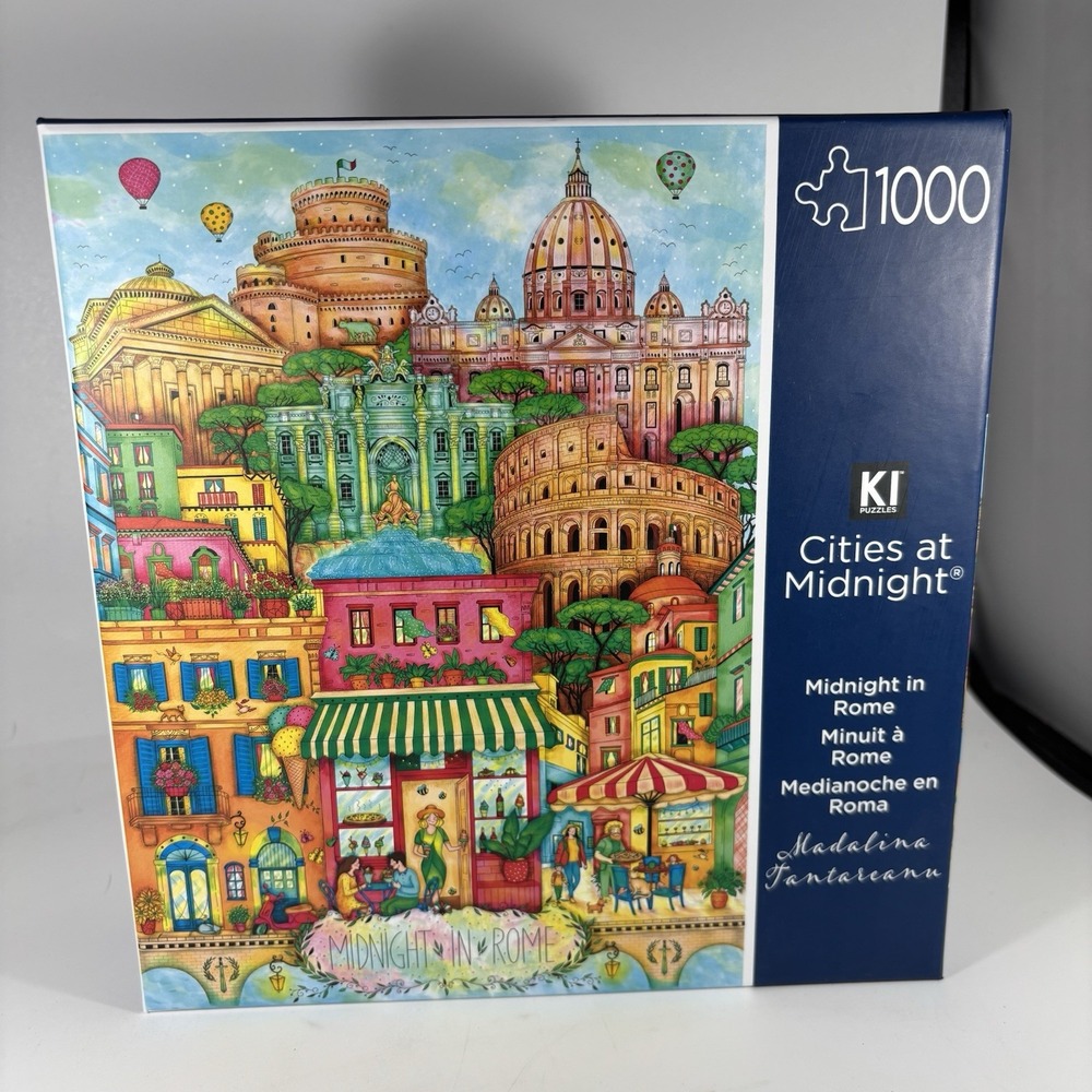 KI Puzzle 1000 Pieces Cities Jigsaw Puzzle Midnight In Rome Madalina Tantareann